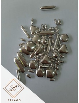 Ukrasne perle 15gr srebrni mix